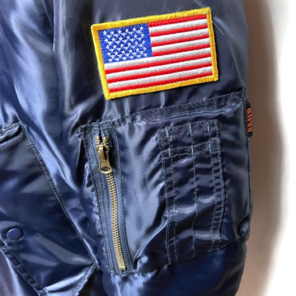 NASA Space Command Navy Bomber Jacket - Picture 5 of 13